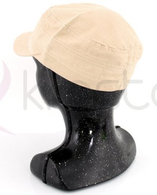 KLasyczna czapka na lato unisex - CzL3 - kremowa