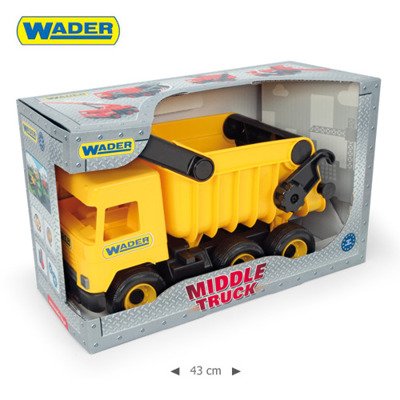 WADER Middle Truck wywrotka w kartonie - żółta