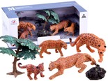 Zestaw zwierząt safari Figurki Lampart 4szt
