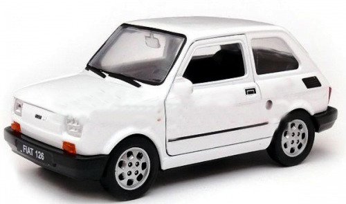 Auto Metalowe Klasyczny Fiat 126p Maluch Biały