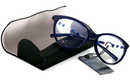 Damskie Okulary ZERÓWKI filtr niebieski UV400 etui