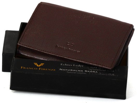 Franco Firenze damski portfel 100% skóra brązowy