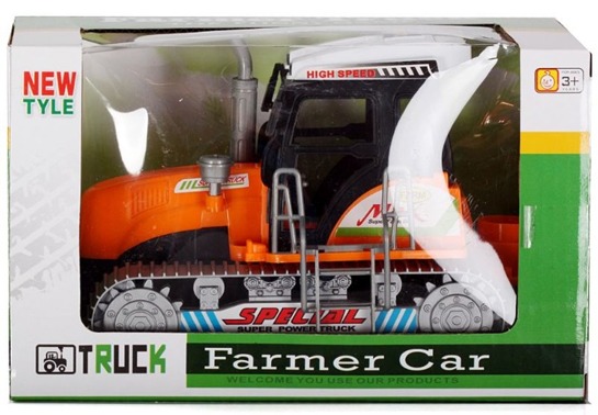 Traktor 21cm na gąsienicach w pudełku