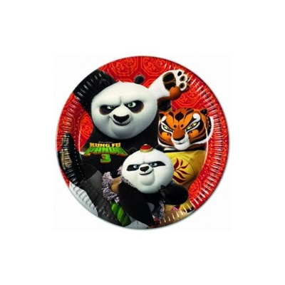 Wyprzedaż: Talerzyki Kung Fu Panda (8szt) śr.23 cm