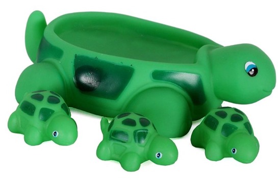 Zestaw do kąpieli zielony Zółw z dziećmi