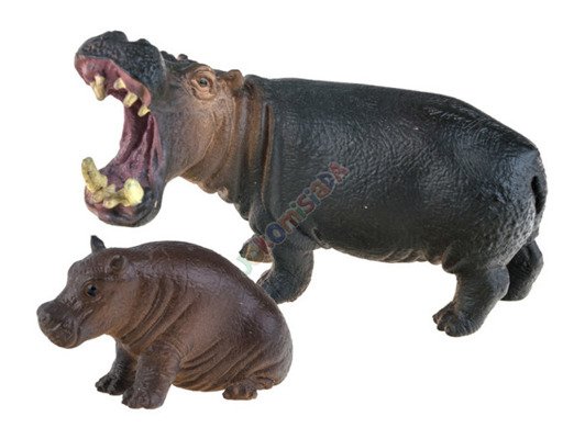 Zestaw do zabawy Zwierzęta FIGURKI - Hipopotamy