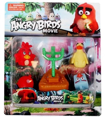 Zestaw figurek z bajki Angry Birds z wyrzutnią