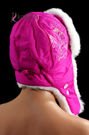 Zimowa czapka uszatka z futerkiem U20 różowa